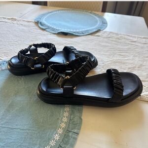 KHAITE Black Sandals